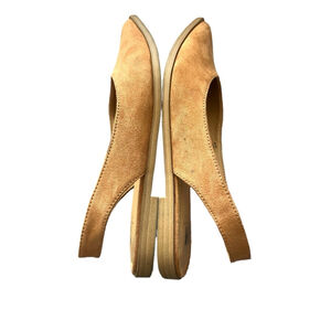 Women's Tan Slingback Flats - Size 8.5 Low Heel